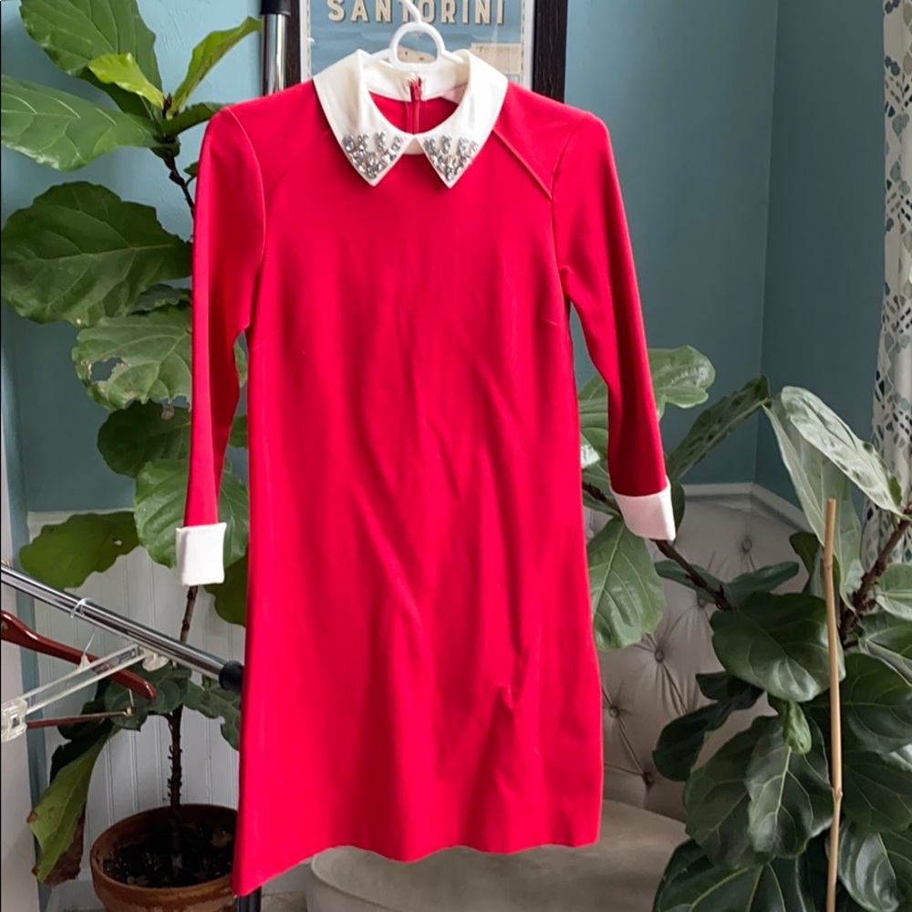 Ted Baker London red collared Sew in Love dress